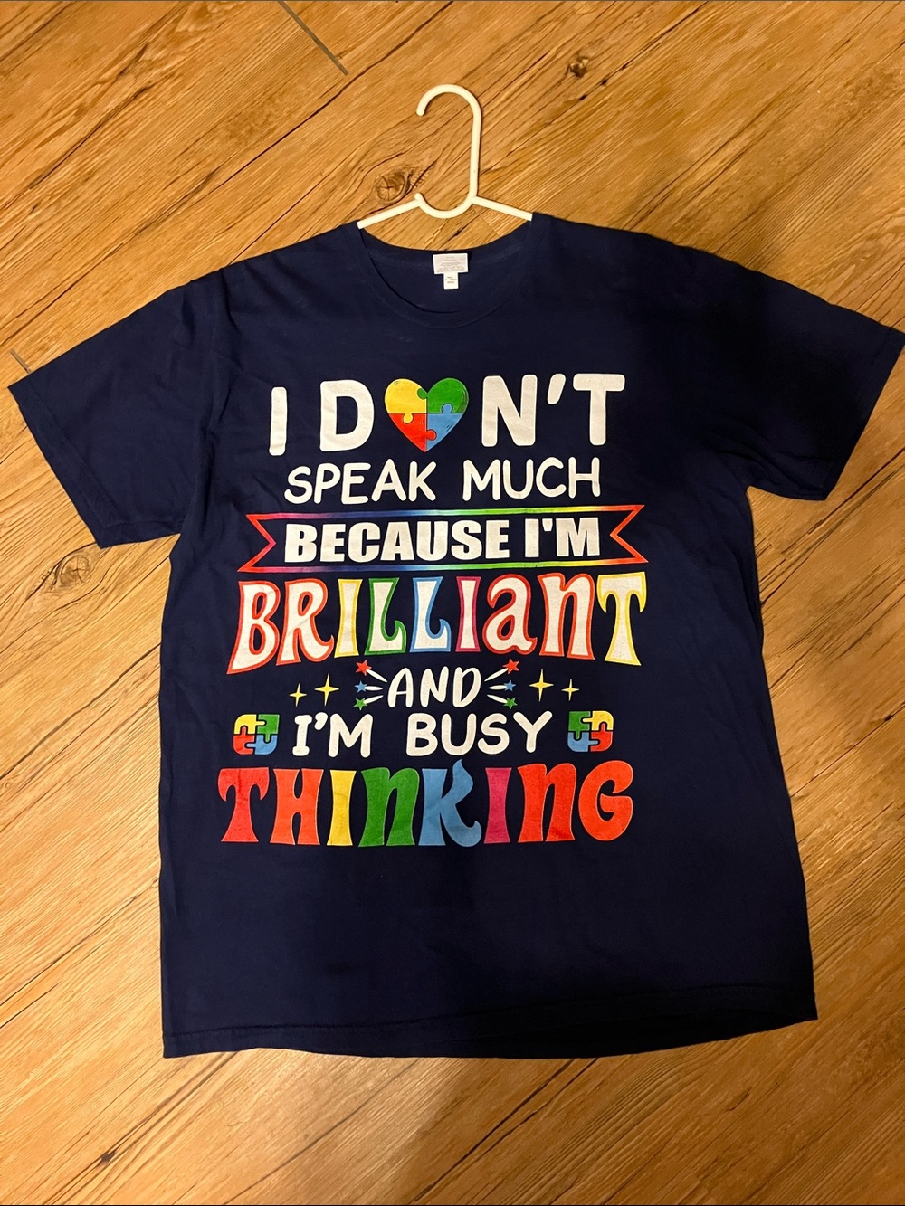 Navy men’s 'I Don't Speak Much Because I'm Brilliant' Graphic Tee